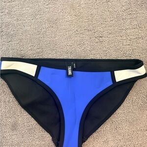 Triangl Swimwear Blue and Black Bikini Bottom